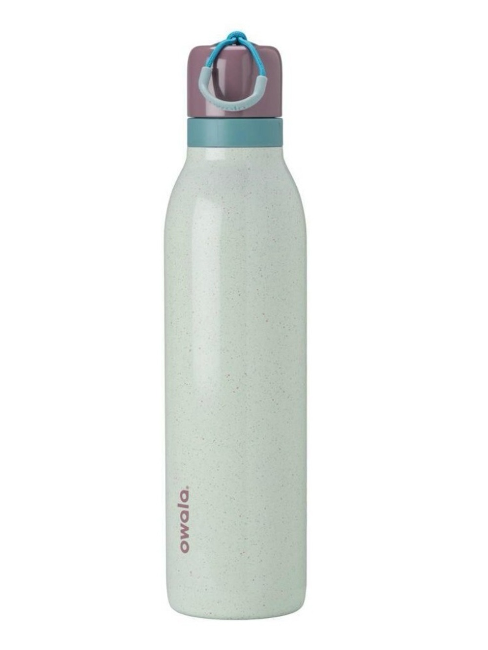 NEW Freesip Owala Insulated Water Bottle in Pale Green with Purple/mauve Cap